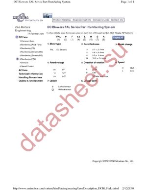 FAL6F12LH datasheet  